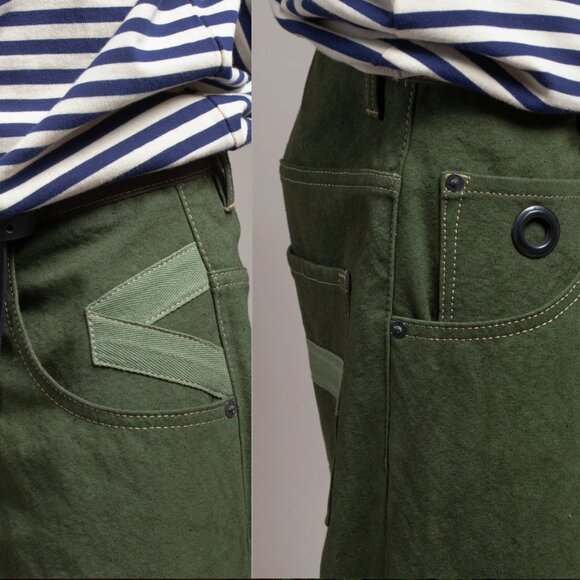 Archie & Dennis Green Garage Pants NWOT Size 34 - Picture 2 of 7